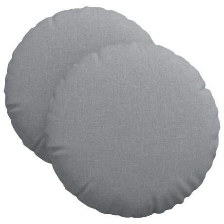 vidaXL Zitkussens 2 pcs Lichtgrijs Ø40 x 13 cm Stof afbeelding2 - 1