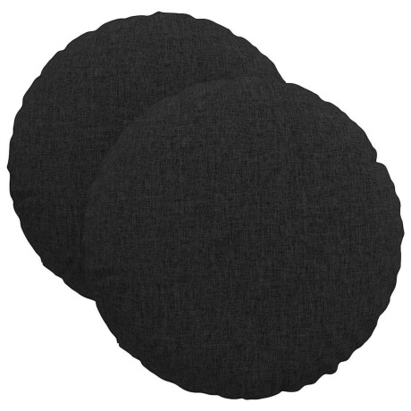 vidaXL Zitkussens 2 pcs Zwart Ø40 x 13 cm Stof afbeelding2 - 1