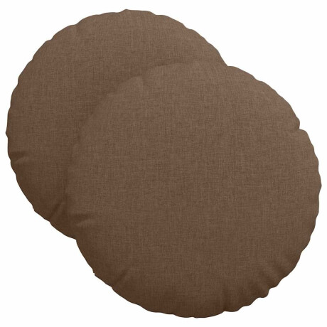vidaXL Zitkussens 2 pcs Bruin Ø40 x 13 cm Stof afbeelding2 - 1