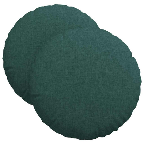 vidaXL Zitkussens 2 pcs Donkergroen Ø40 x 13 cm Stof afbeelding2 - 1