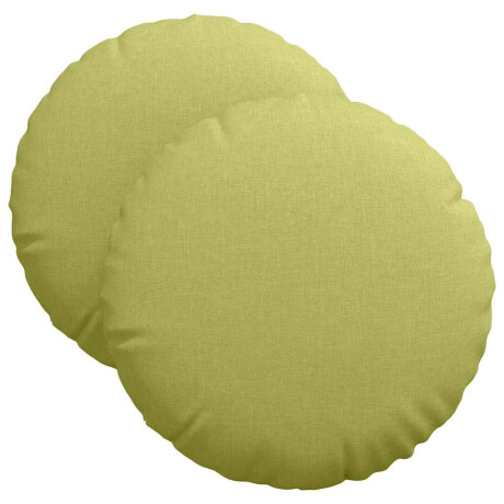 vidaXL Zitkussens 2 pcs Lichtgroen Ø40 x 13 cm Stof afbeelding2 - 1