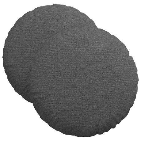 vidaXL Zitkussens 2 pcs Donkergrijs Ø 40 cm Katoen Stof afbeelding2 - 1
