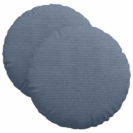 vidaXL Zitkussens 2 pcs Blauw Ø 40 cm Katoen Stof afbeelding2 - 1