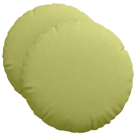 vidaXL Zitkussens 2 pcs Lichtgroen Ø50 x 19 cm Stof afbeelding2 - 1