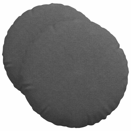 vidaXL Zitkussens 2 pcs Donkergrijs Ø50 x 19 cm Katoen Stof afbeelding2 - 1