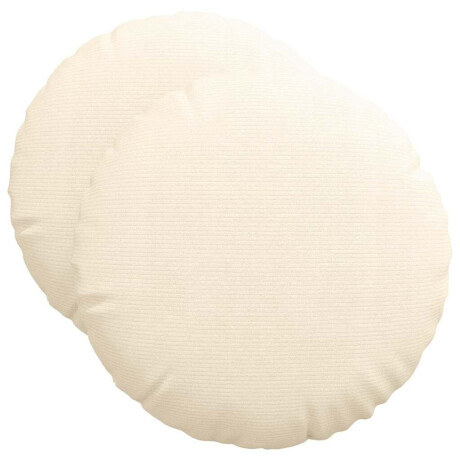 vidaXL Zitkussens 2 pcs Crème Ø50 x 19 cm Katoen Stof afbeelding2 - 1