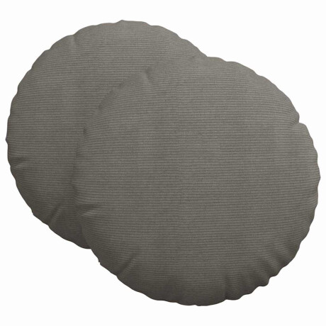 vidaXL Zitkussens 2 pcs Lichtgrijs Ø60 x 21 cm Katoen Stof afbeelding2 - 1