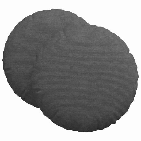 vidaXL Zitkussens 2 pcs Donkergrijs Ø60 x 21 cm Katoen Stof afbeelding2 - 1
