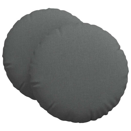 vidaXL Zitkussens 2 pcs Donkergrijs Ø80 x 29 cm Stof afbeelding2 - 1