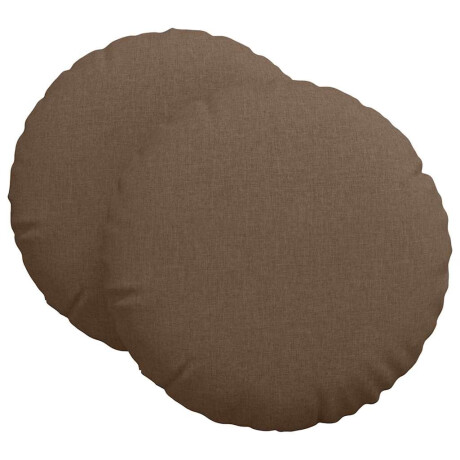 vidaXL Zitkussens 2 pcs Bruin Ø80 x 29 cm Stof afbeelding2 - 1