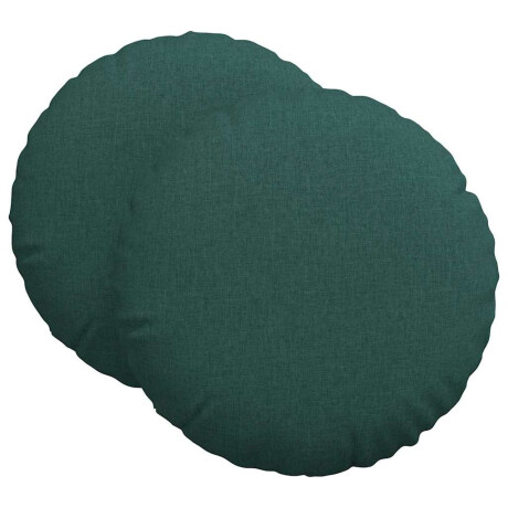 vidaXL Zitkussens 2 pcs Donkergroen Ø80 x 29 cm Stof afbeelding2 - 1