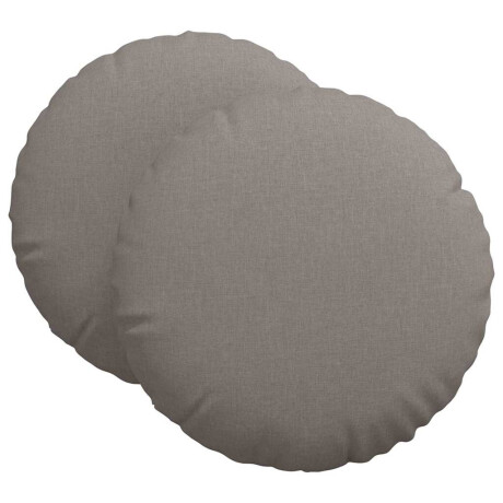 vidaXL Zitkussens 2 pcs Taupe Ø80 x 29 cm Stof afbeelding2 - 1