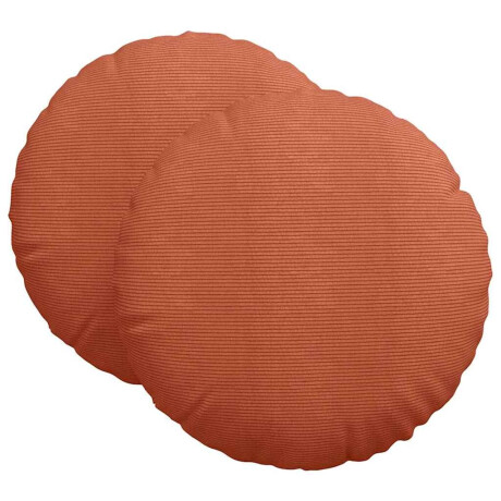 vidaXL Zitkussens 2 pcs Rood-oranje Ø 80 cm Katoen Stof afbeelding2 - 1
