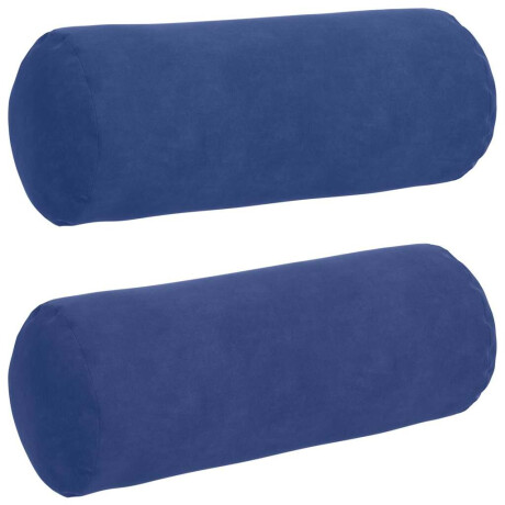 vidaXL Bolster Kussens 2 stuks Politieblauw Ø 15 x 40 cm Cordstof afbeelding2 - 1