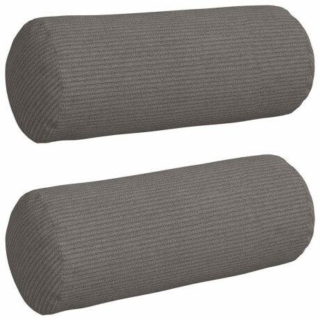 vidaXL Bolster Kussens 2 pcs Lichtgrijs Ø 15 x 40 cm Katoen Stof afbeelding2 - 1