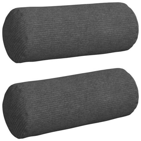 vidaXL Bolster Kussens 2 stuks Donkergrijs Ø 15 x 40 cm Cordstof afbeelding2 - 1