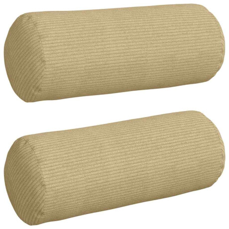 vidaXL Bolster Kussens 2 stuks Grijs groen Ø 15 x 40 cm Cordstof afbeelding2 - 1