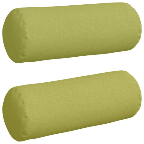 vidaXL Bolster Kussens 2 stuks Lichtgroen Ø 25 x 70 cm Stof afbeelding2 - 1