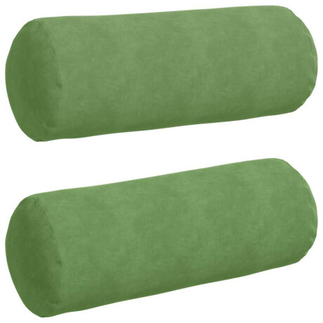 vidaXL Bolster Kussens 2 stuks Lichtgroen Ø 25 x 70 cm Cordstof afbeelding2 - 1