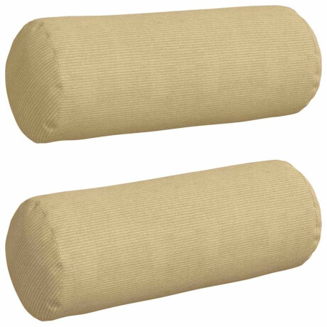 vidaXL Bolster Kussens 2 stuks Grijs groen Ø 25 x 70 cm Cordstof afbeelding2 - 1