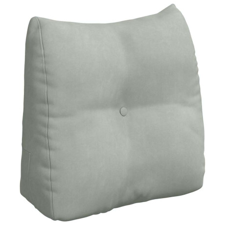 vidaXL Rugkussen Lichtgrijs 45 x 24 x 50 cm Fluweel afbeelding2 - 1