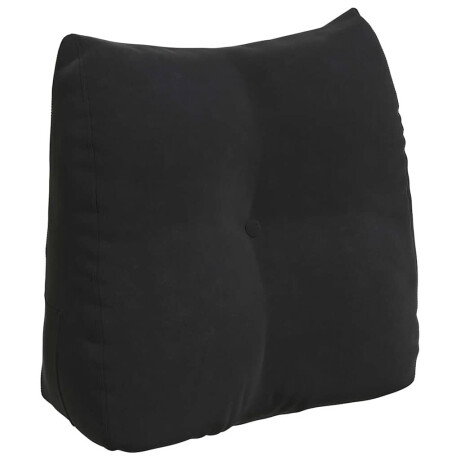 vidaXL Rugkussen Zwart 45 x 24 x 50 cm Fluweel afbeelding2 - 1