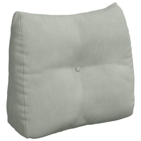 vidaXL Rugkussen Lichtgrijs 60 x 24 x 50 cm Fluweel afbeelding2 - 1
