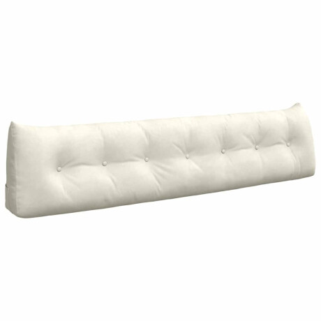 vidaXL Rugkussen Crème 200 x 24 x 50 cm Fluweel afbeelding2 - 1