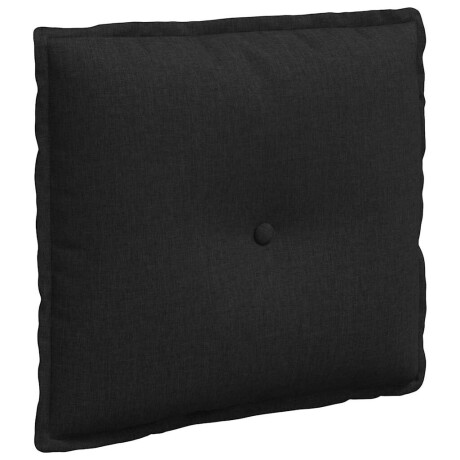 vidaXL Rugkussen Zwart 50 x 19 x 45 cm Stof afbeelding2 - 1