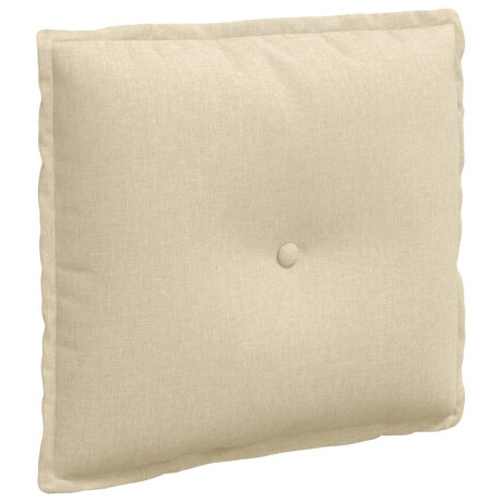 vidaXL Rugkussen Crème 50 x 19 x 45 cm Stof afbeelding2 - 1