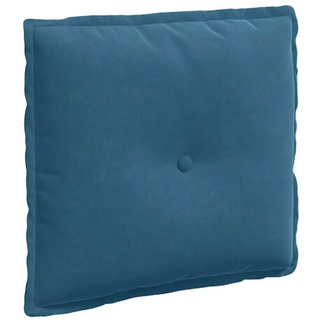 vidaXL Rugkussen Blauw 50 x 45 cm Cordstof afbeelding2 - 1