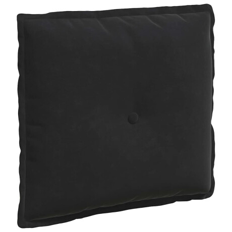 vidaXL Rugkussen Zwart 50 x 45 cm Cordstof afbeelding2 - 1
