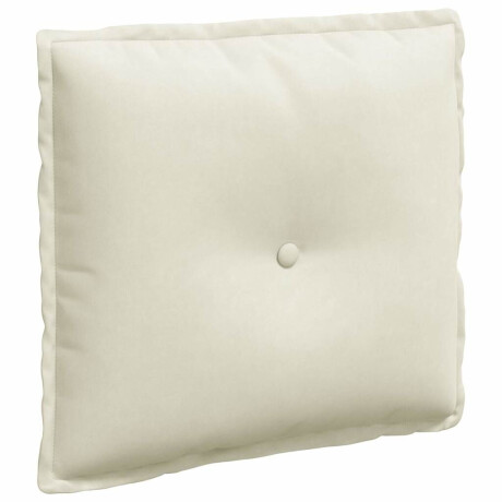 vidaXL Rugkussen Crème 50 x 45 cm Cordstof afbeelding2 - 1