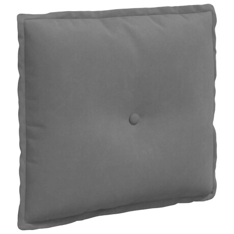 vidaXL Rugkussen Donkergrijs 50 x 45 cm Microvezel Stof afbeelding2 - 1