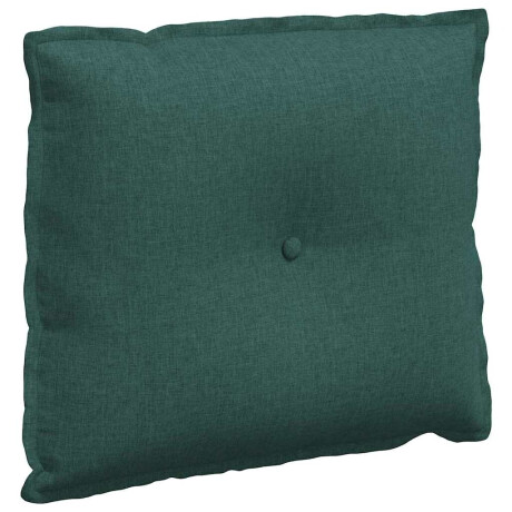 vidaXL Rugkussen Donkergroen 60 x 19 x 50 cm Stof afbeelding2 - 1