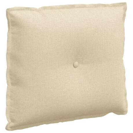 vidaXL Rugkussen Crème 60 x 19 x 50 cm Stof afbeelding2 - 1