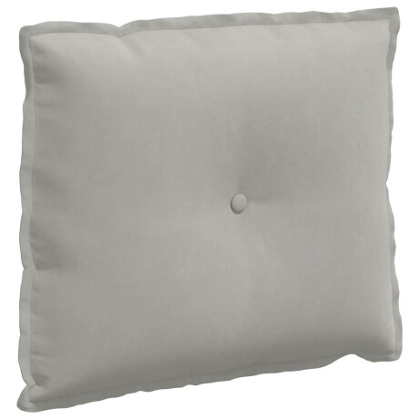vidaXL Rugkussen Lichtgrijs 60 x 50 cm Microvezel Stof afbeelding2 - 1