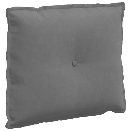 vidaXL Rugkussen Donkergrijs 60 x 50 cm Microvezel Stof afbeelding2 - 1