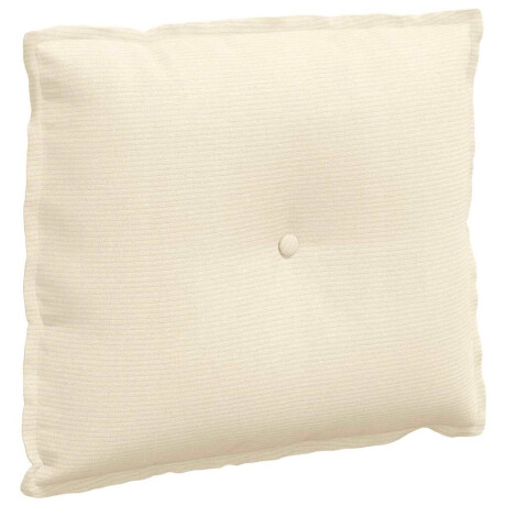 vidaXL Rugkussen Crème 60 x 50 cm Cordstof afbeelding2 - 1