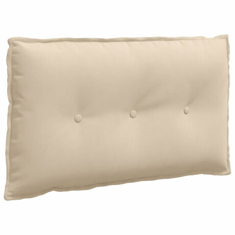 vidaXL Rugkussen Crème 80 x 50 cm Microvezel Stof afbeelding2 - 1