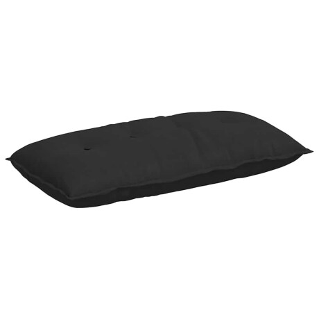 vidaXL Rugkussen Zwart 100 x 50 cm Microvezel Stof afbeelding2 - 1
