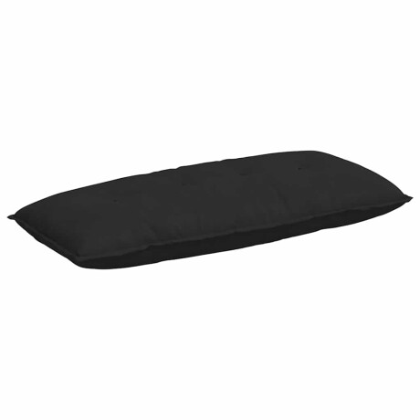 vidaXL Rugkussen Zwart 120 x 50 cm Microvezel Stof afbeelding2 - 1