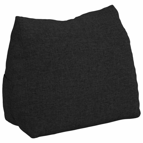 vidaXL Rugkussen Zwart 45 x 20 x 35 cm Stof afbeelding2 - 1