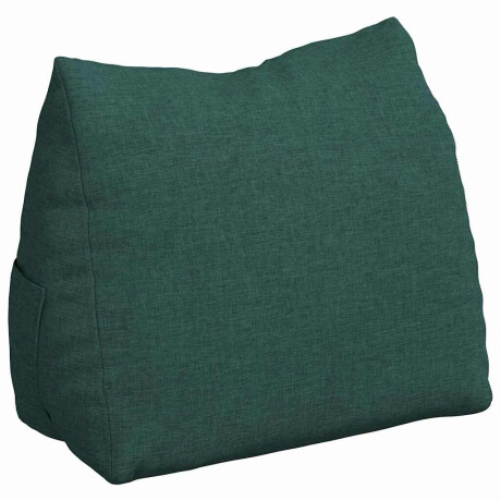 vidaXL Rugkussen Donkergroen 45 x 20 x 35 cm Stof afbeelding2 - 1