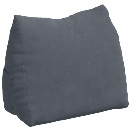 vidaXL Rugkussen Donkergrijs 45 x 20 x 35 cm Cordstof afbeelding2 - 1