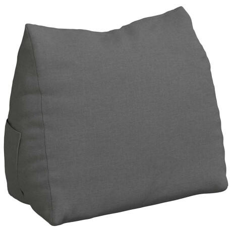 vidaXL Rugkussen Donkergrijs 60 x 20 x 50 cm Stof afbeelding2 - 1