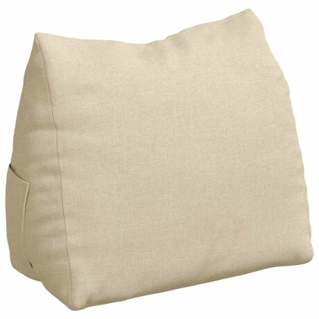 vidaXL Rugkussen Crème 60 x 20 x 50 cm Stof afbeelding2 - 1