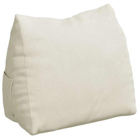 vidaXL Rugkussen Crème 60 x 20 x 50 cm Cordstof afbeelding2 - 1