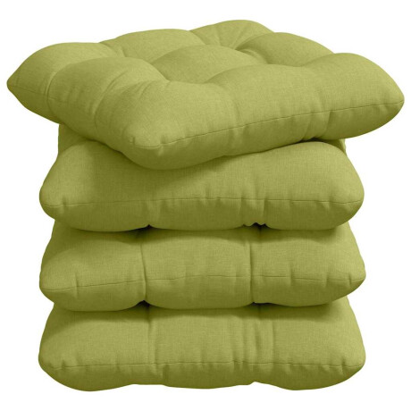 vidaXL Zitkussens 4 pcs Lichtgroen 40 x 40 x 12 cm Stof afbeelding2 - 1