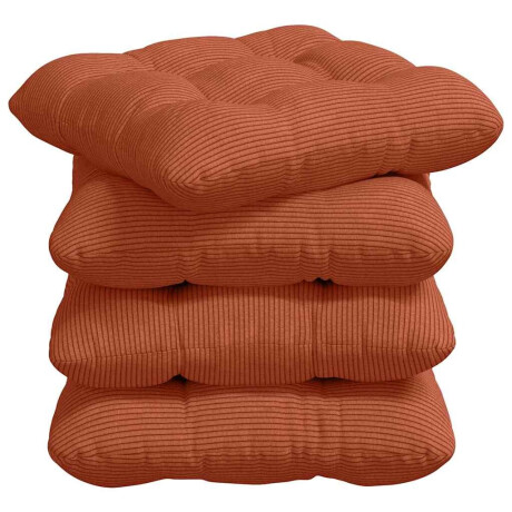 vidaXL Zitkussens 4 pcs Rood-oranje 40 x 40 cm Katoen Stof afbeelding2 - 1